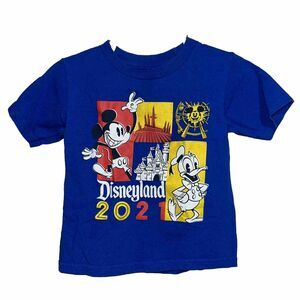 Disney Blue Kids T-Shirt Mickey & Donald Disneyland 2021